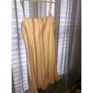 Ruffle bottom mini dress